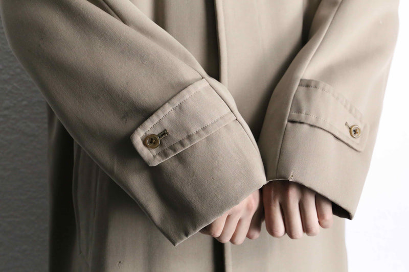 “Aquascutum” beige wool gabardine balmacaan coat