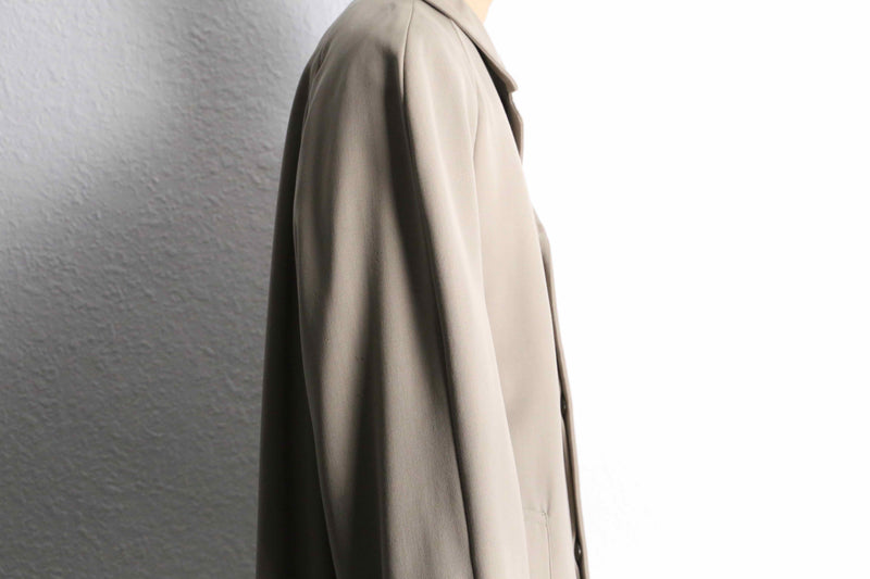 “Aquascutum” beige wool gabardine balmacaan coat