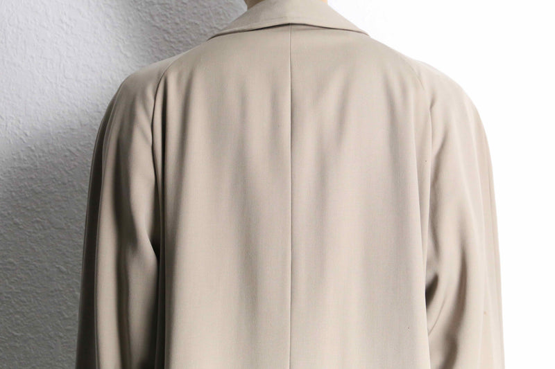 “Aquascutum” beige wool gabardine balmacaan coat