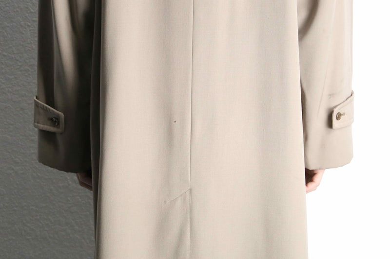 “Aquascutum” beige wool gabardine balmacaan coat