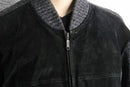 suede knit hybrid blouson