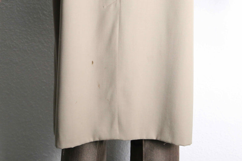 “Aquascutum” beige wool gabardine balmacaan coat