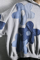 "Re:make" flower patch zip hoodie