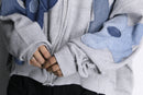 "Re:make" flower patch zip hoodie