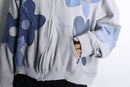 "Re:make" flower patch zip hoodie