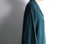 relaxed deep green linen shirt jacket