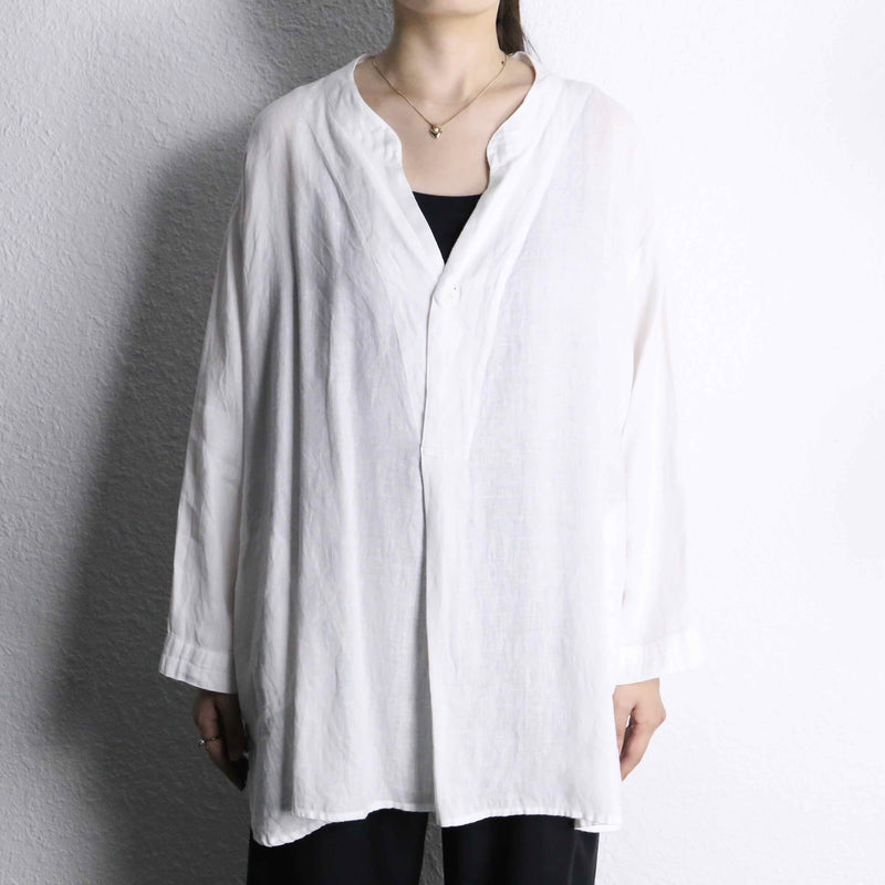 white color linen shirts pullover