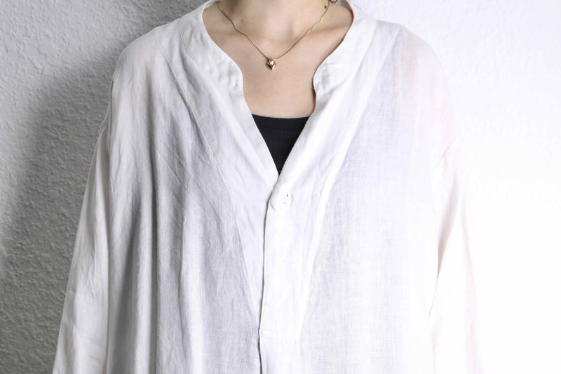 white color linen shirts pullover