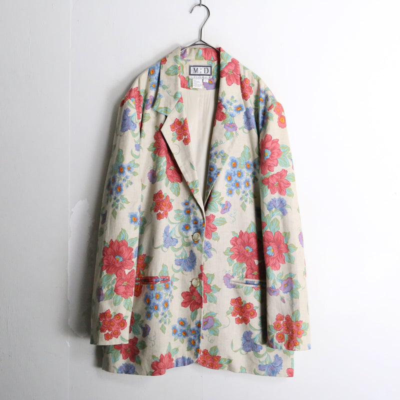 pale tone flower easy tailored jacket