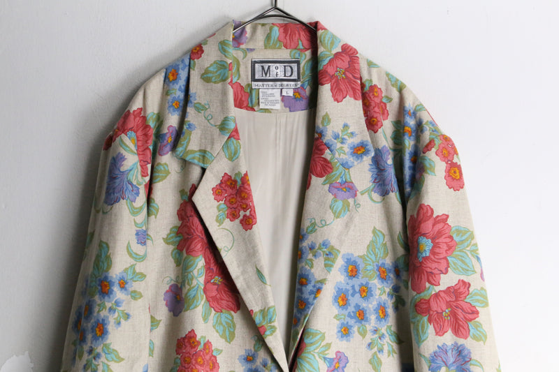 pale tone flower easy tailored jacket