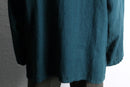 relaxed deep green linen shirt jacket