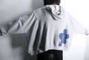 "Re:make" flower patch zip hoodie