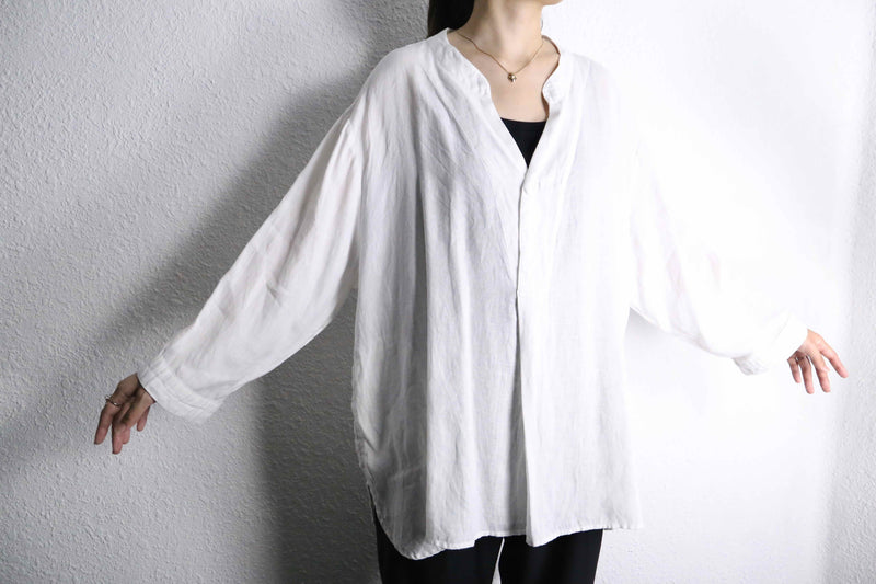 white color linen shirts pullover