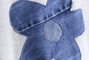 "Re:make" flower patch zip hoodie