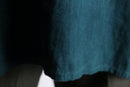 relaxed deep green linen shirt jacket