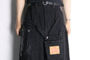 "Re:make" leather patchwork cocoon denim