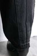 "Re:make" leather patchwork cocoon denim
