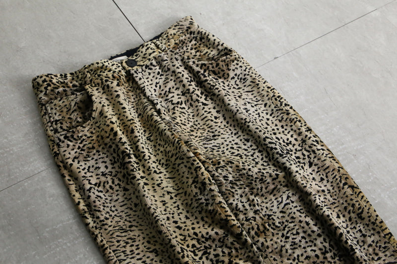 2000s ROSEANNA leopard velour wide pants