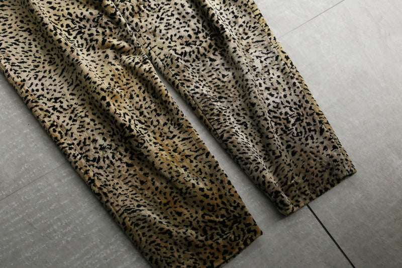 2000s ROSEANNA leopard velour wide pants