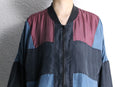switch color loose silk blouson