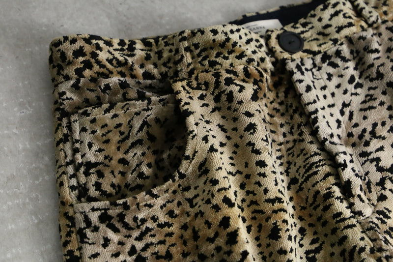 2000s ROSEANNA leopard velour wide pants