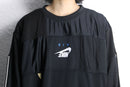 "Re:make" track patchwork pullover