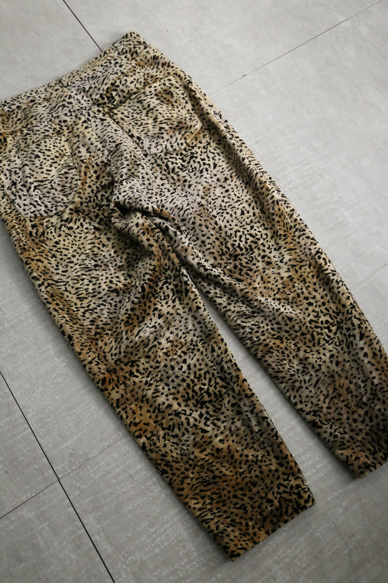 2000s ROSEANNA leopard velour wide pants