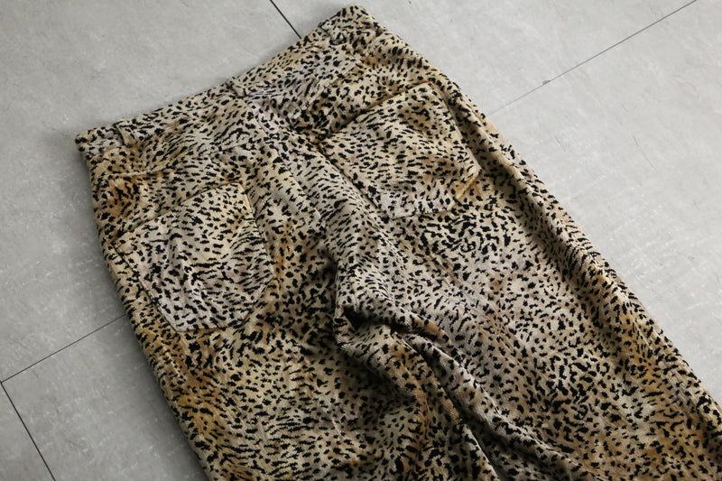 2000s ROSEANNA leopard velour wide pants