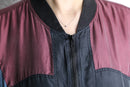 switch color loose silk blouson