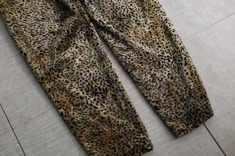 2000s ROSEANNA leopard velour wide pants