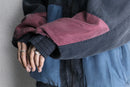 switch color loose silk blouson