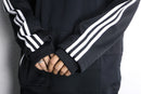 "Re:make" track patchwork pullover