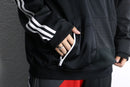 "Re:make" track patchwork pullover