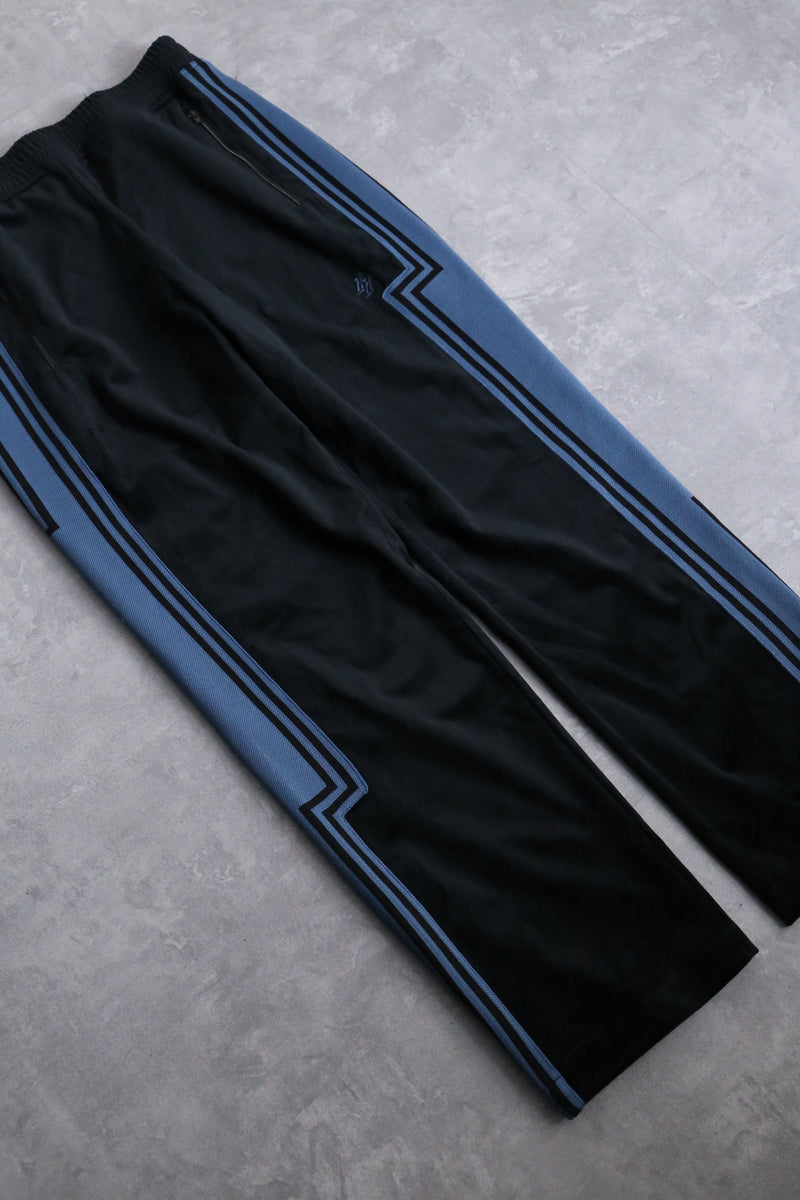 wide straight velvet track pants