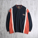 1990's "Harley Davidson" half zip cotton knit