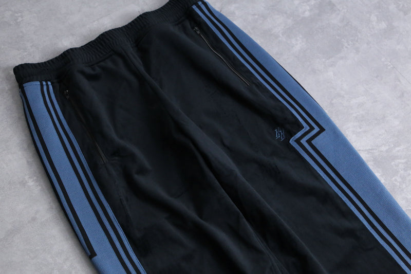 wide straight velvet track pants