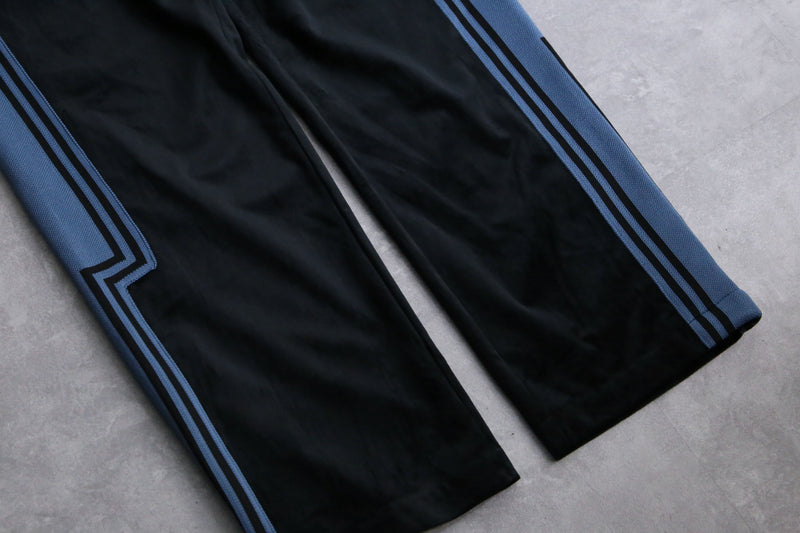 wide straight velvet track pants