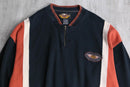 1990's "Harley Davidson" half zip cotton knit
