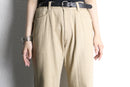 beige fade stripe cotton pants