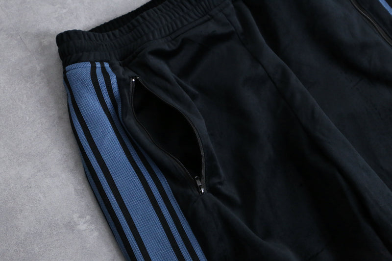 wide straight velvet track pants