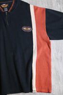1990's "Harley Davidson" half zip cotton knit
