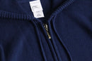 navy knit zip foodie