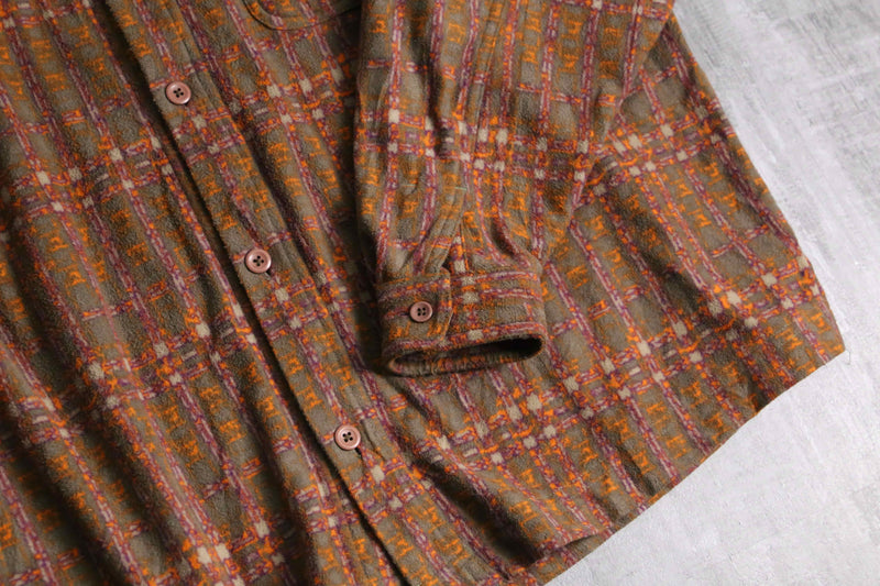 1990s NIKE ACG mosaic pattern fleece shirt