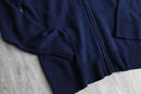 navy knit zip foodie