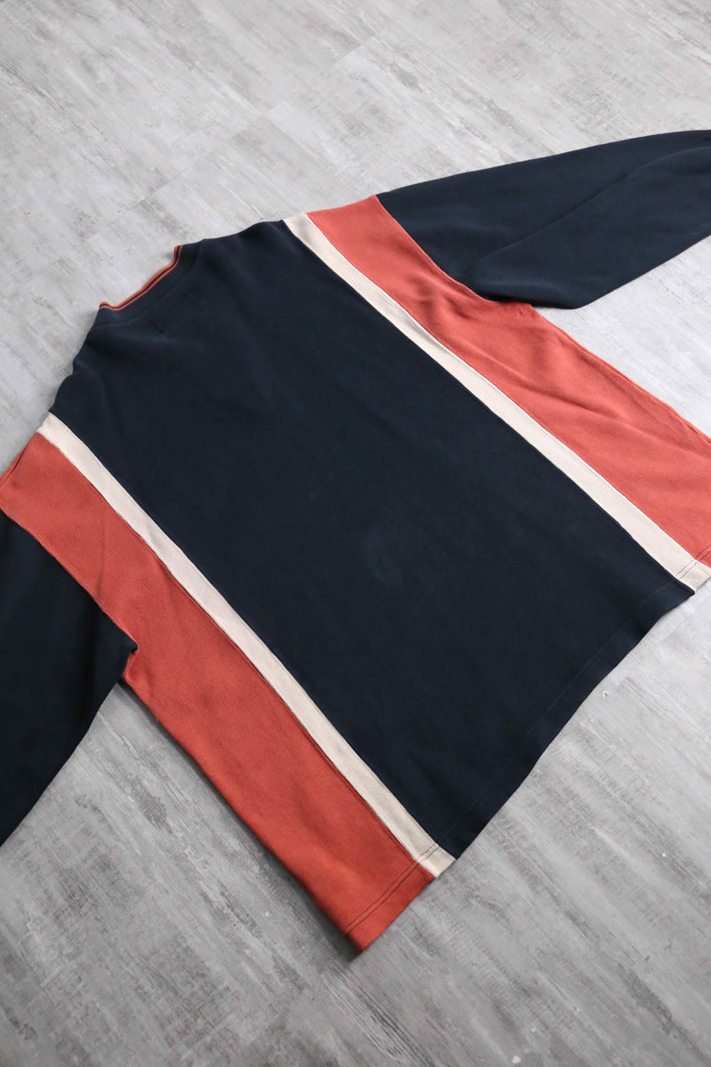 1990's "Harley Davidson" half zip cotton knit