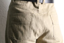beige fade stripe cotton pants
