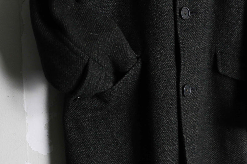 70~80's "Aquascutam" vintage scottish tweed single chester coat