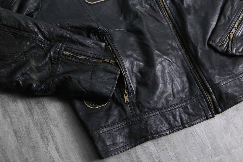 1990s racing leather jacket