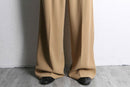 beige color high waist 2 tuck wide pants