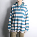 sky blue easy border hoodie